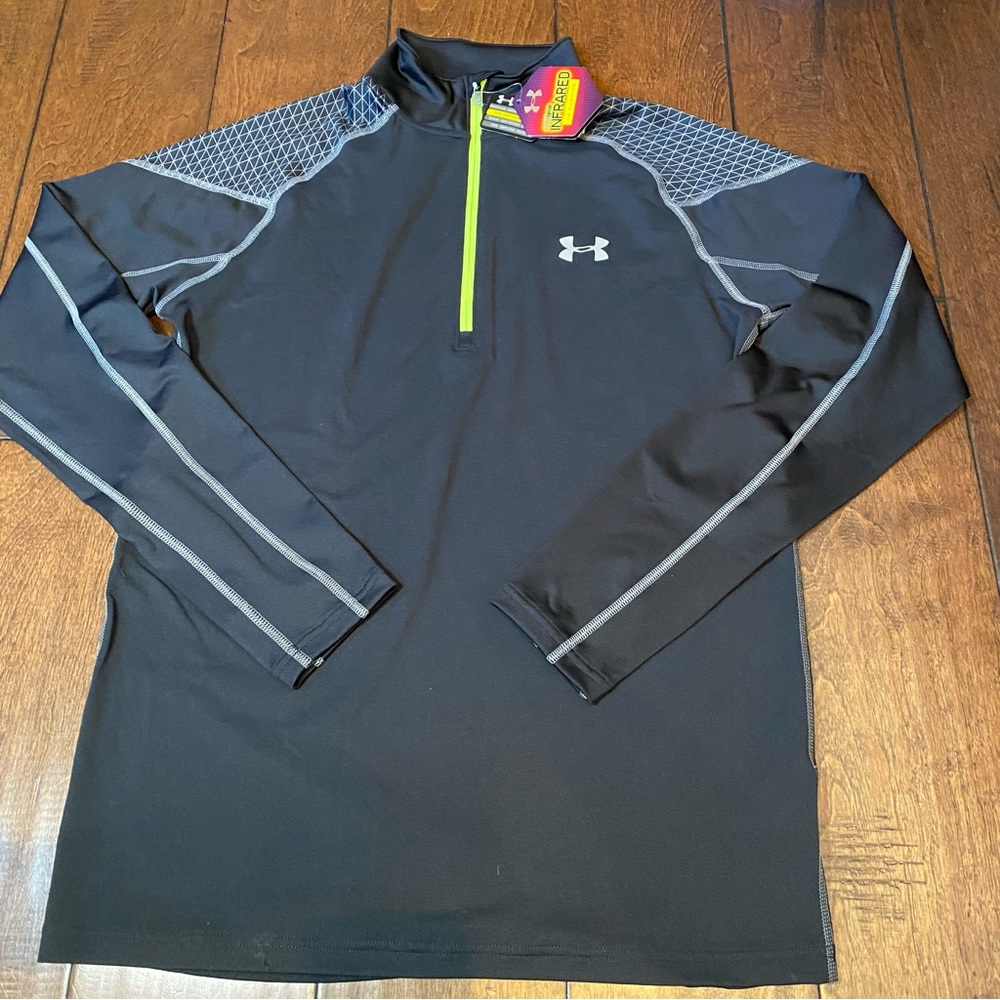 Under Armour coldgear, infrared running long, sleeved, pull over zip